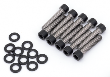 BLACK STAINLESS STEEL CAM COVER SCREW KITS FOR TWIN CAM